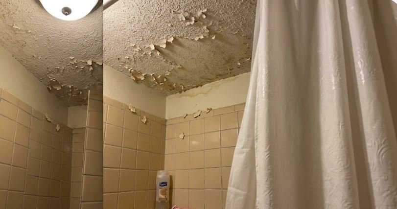 textured ceiling peeling